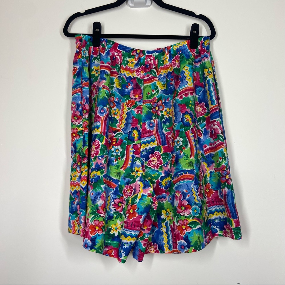 Koret Francisca Short Set Vintage Floral High Rise Elastic Waist - Picture 5 of 14